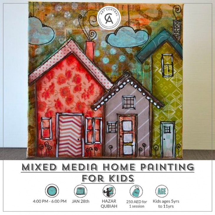 Mixed Media Painting For Kids Tickikids Abu Dhabi